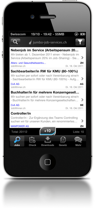 Jumbo Jobs, iPhone Entwicklung, Apps, App Programmierung, Schweiz, Xcode, Objective-C, Games, Weblooks